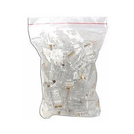 Conector RJ45 Cat5: Kit 100 Unidades com Banho de Ouro - imagem 2