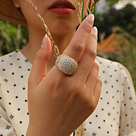 Anel Vnox Fashion Punk: Elegância com Revestimento de Ouro - imagem 2