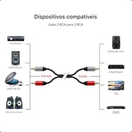 Cabo RCA BolaAzul 0.75M: Áudio Estéreo Cristalino com Conectores Banhados a Ouro 24K - imagem 5