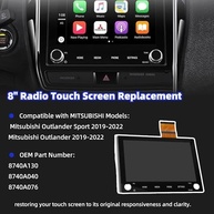 Tela Touchscreen Rádio 8" para Mitsubishi Outlander & Sport 2019-2022 - Substituição OEM - imagem 3
