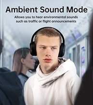 Edifier FONE de Ouvido Com Cancelamento de Ruído W820NB Bluetooth 5.0 OVER-EAR - PRETO Pequeno, W820NB BK - imagem 4