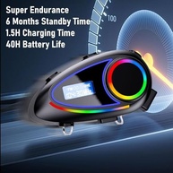 Fone de Ouvido Bluetooth para Moto Zopsc: Intercomunicador 40h, Tela LCD, IP65, Rádio FM e HiFi para 2 Pilotos - imagem 4
