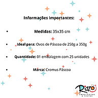 Saco de Páscoa 35x35cm: Elegância para Seus Ovos! - imagem 2