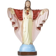 Imagem Oxalá 20cm em Gesso com Manto Vermelho - Escultura Sagrada para Umbanda - imagem 2