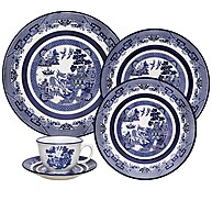 Oxford Flamingo Blue Willow: Jantar Completo 30 Peças - imagem 1
