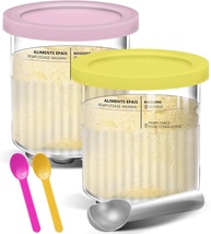 Gropecan 24 Oz Deluxe Creami Pints e Tampas para Ninja- 2 Unidades 11 Em 1 Recipientes para Sorvete Cremoso, Copos, Potes, Cubas, Conjunto de Latas, Pote de Smoothie Compatível com () - imagem 1