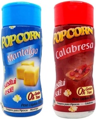 Temperos p/ Pipoca Popcorn Cx 24 Frascos: 12 Manteiga - 12 Calabresa - imagem 1
