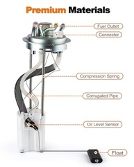 Conjunto Bomba Combustível Elétrica p/ Chevy Silverado 2500/3500 HD (2004-2008) e GMC Sierra 2500/3500 HD (2007-2008) V8 6.6L - Substitui E4073R - imagem 4