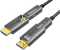 Cabo HDMI Fibra Ótica 8K 15m Micro HDMI p/ HDMI 2.1 - Ultra Velocidade 48Gbps - imagem 2