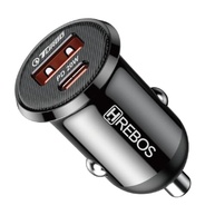 Carregador Veicular Mini 20W Turbo USB-C + USB-A Universal p/ Android e iPhone - imagem 2