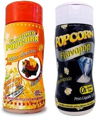 Temperos P/ Pipoca Popcorn Cx 12 Frascos. 6 Molho Mexicano - 6 Flavapop Sal Micronizado Manteiga - imagem 1
