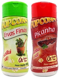 Temperos P/ Pipoca Popcorn Cx 12 Frascos. 6 Ervas Finas - 6 Picanha - imagem 2