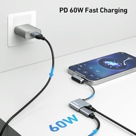 Adaptador USB-C para P2 com Carregamento Rápido 60W BENFEI | iPhone 15, Samsung S24/S23 - imagem 5