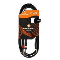 Cabo P2 Estéreo para 2 P10 Mono Hayonik 3M: Conexão Profissional e Versátil - imagem 2