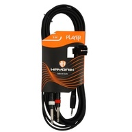 Cabo P2 Estéreo para 2 P10 Mono Hayonik: Conexão Profissional de 5 Metros - imagem 2