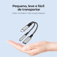 Hubonic Adaptador USB-C para P2 3.5mm: Áudio Cristalino + Carregamento Rápido PD 60W - imagem 5