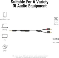 Cabo Extensor VENTION 2 RCA Macho para P2 Fêmea 1 Metro - Áudio HIFI Premium DJ Studio - imagem 4
