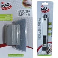 Kit Limpeza Profunda para Trilhos e Frestas - Esponja e Escova com Pá Embutida - imagem 1