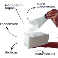 Toalha Descartável Multiuso 30cm x 40cm - Pacote com 100 Unidades - Alta Absorção para Casa, Clínicas, Salões e Lavabos - imagem 5