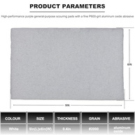 Almofadas Abrasivas Premium 15x23cm - Pacote com 10 Unidades | Ideal para Lixamento e Preparação de Superfícies - imagem 3