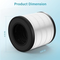 Pacote com 2 filtros purificadores de ar PU-P05/AC201B para purificador de ar FULMINARE PU-P05 e purivortex AC201B, filtro de ar H13 HEPA para casa, não adequado para T10 - imagem 3