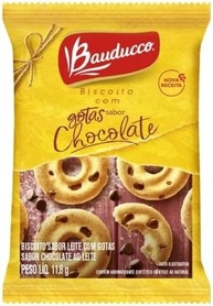 Biscoito Leite Gotas de Chocolate Bauducco Sachê - Pacote 80 Unidades - imagem 1