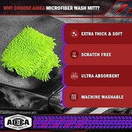 Luva de Microfibra AIDEA Premium: Limpeza Impecável e sem Arranhões para seu Carro (Pacote com 2) - imagem 4