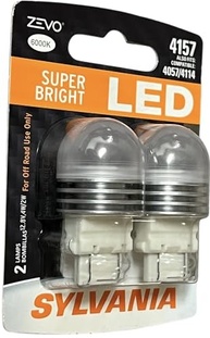 SYLVANIA ZEVO 4157 LED: Iluminação Branca Super Brilhante para DRL e Ré (Pacote com 2) - imagem 4