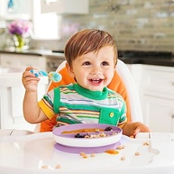 Prato Infantil com Ventosa Munchkin Stay Put Rosa/Púrpura - Pacote com 2 Unidades - imagem 3