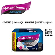 Absorventes Naturalmente Max Noturno: Kit com 4 Pacotes - imagem 2