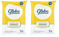 Farinha De Trigo Tipo 1 Globo Original Kit 2 Pacotes 1Kg - imagem 1