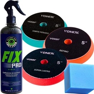 Kit Completo Vonixx: Boina Corte, Refino, Lustro + Limpador Fix Pad 5" | Detalhamento Profissional - imagem 1