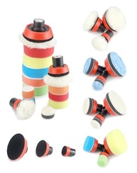 QWORK Drill Buffing Pad Detail Polishing Pad, 29 Pcs Mix Size Kit Sponge and Wool Pads, 5/8-11" Threaded Backing Pad, Color-Coded, for Polishing, Waxing, Sealing Glaze, Car Sanding - imagem 5