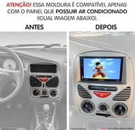 Moldura 2Din Palio Fire G2/Siena/Strada 02-14 Cinza - Encaixe Perfeito Padrão Japonês/Chinês - imagem 4