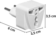 KIT 3 Adaptadores de Tomada Universal Padrão Europeu UK para Brasileiro Bivolt 10A - Viagens e Uso Doméstico - imagem 4