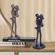 Estátua Pai e Filha em Resina - Escultura de Amor Paterno para Decoração e Presente - imagem 5