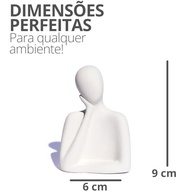 Estátua Artesanal Família Pai 9 cm em Cimento Branco - Decoração Elegante e Sentimental - imagem 3