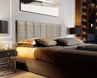 Cabeceira Painel Imperial Estofada Queen Size Bege 1,60m - Design Sofisticado para seu Quarto - imagem 3
