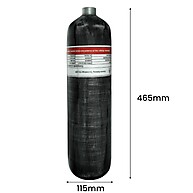 Cilindro PCP 3L: Fibra de Carbono para Scuba e Paintball - imagem 2