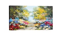 Quadro Decorativo Paisagem Jardim 55x100 - Impressão Digital para Sala Moderna - imagem 2