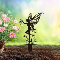 Estátua de Metal para Jardim de Fadas 30x14cm - Charme Rústico para Vasos e Paisagismo - imagem 2