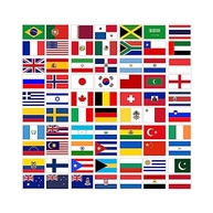 72x Adesivos de Bandeiras de Países Diversos - Decore e Personalize com Estilo! - imagem 3
