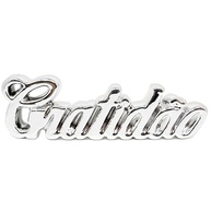 Enfeite Palavra Decorativa Gratidão Família em Porcelana - Escultura Refinada para Decoração de Ambientes - imagem 2