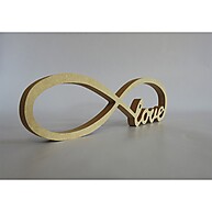 Palavras Em Madeira MDF Cru 'Infinito Love' – Decoração com Estilo - imagem 1