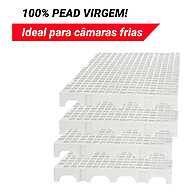 Paletes de Plástico Reforçados: Kit 10 Estrados 50x25cm - imagem 1