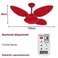 Ventilador de Teto Dourado Silencioso 3 Pás Palha Ventax 110V - Design Elegante e Baixo Ruído - imagem 3