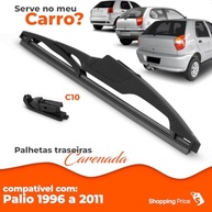 Palheta Limpadora Para-Brisa Traseiro Vigia Carenada 15" Palio (1996-2011) - Silicone Premium - imagem 4