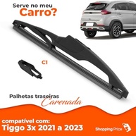 Palheta Limpadora Para-Brisa Traseiro Vigia Carenada 10" Tiggo 3X Pro (2021-2023) - Silicone Premium - imagem 4