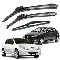 Kit 3 Palhetas Limpador Parabrisa Peugeot 206/207 (1998-2015) - Visibilidade Total! - imagem 1