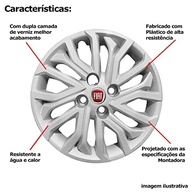 4x Calotas Aro 14 Fiat Palio, Siena e Novo Uno com Emblema - Renove o Visual! - imagem 5